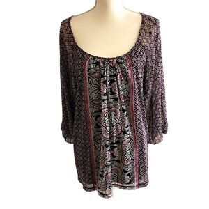 Apt 9 Sheer Boho Top Size 2X